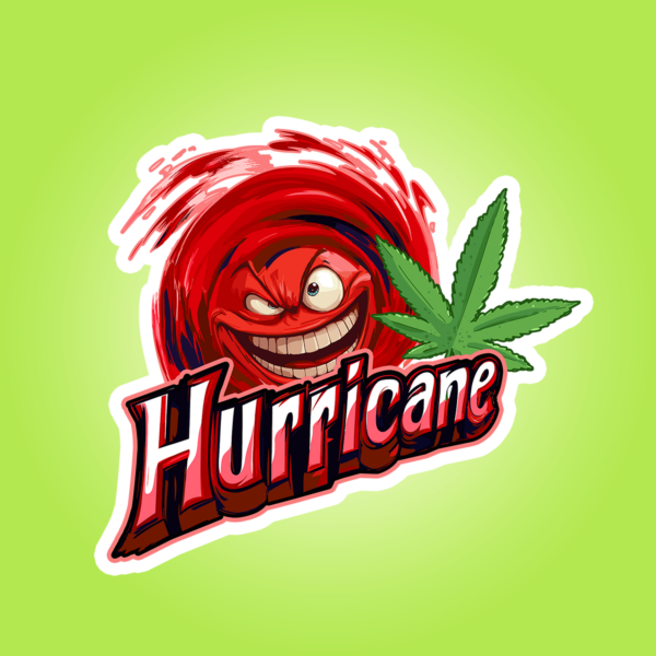 Hurricane Logo Machine Sign