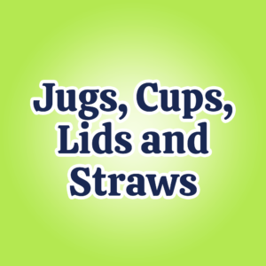 Jugs, Cups, Lids & Straws