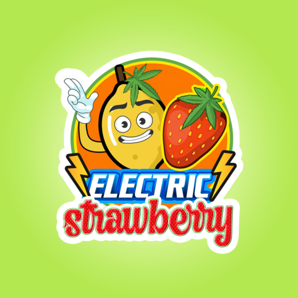 Electric Strawberry Logo Machine Sign