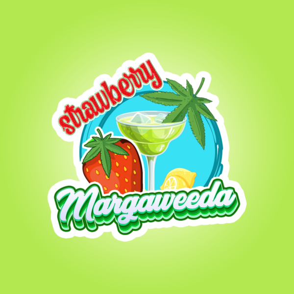 Strawberry Margaweeda Logo Machine Sign