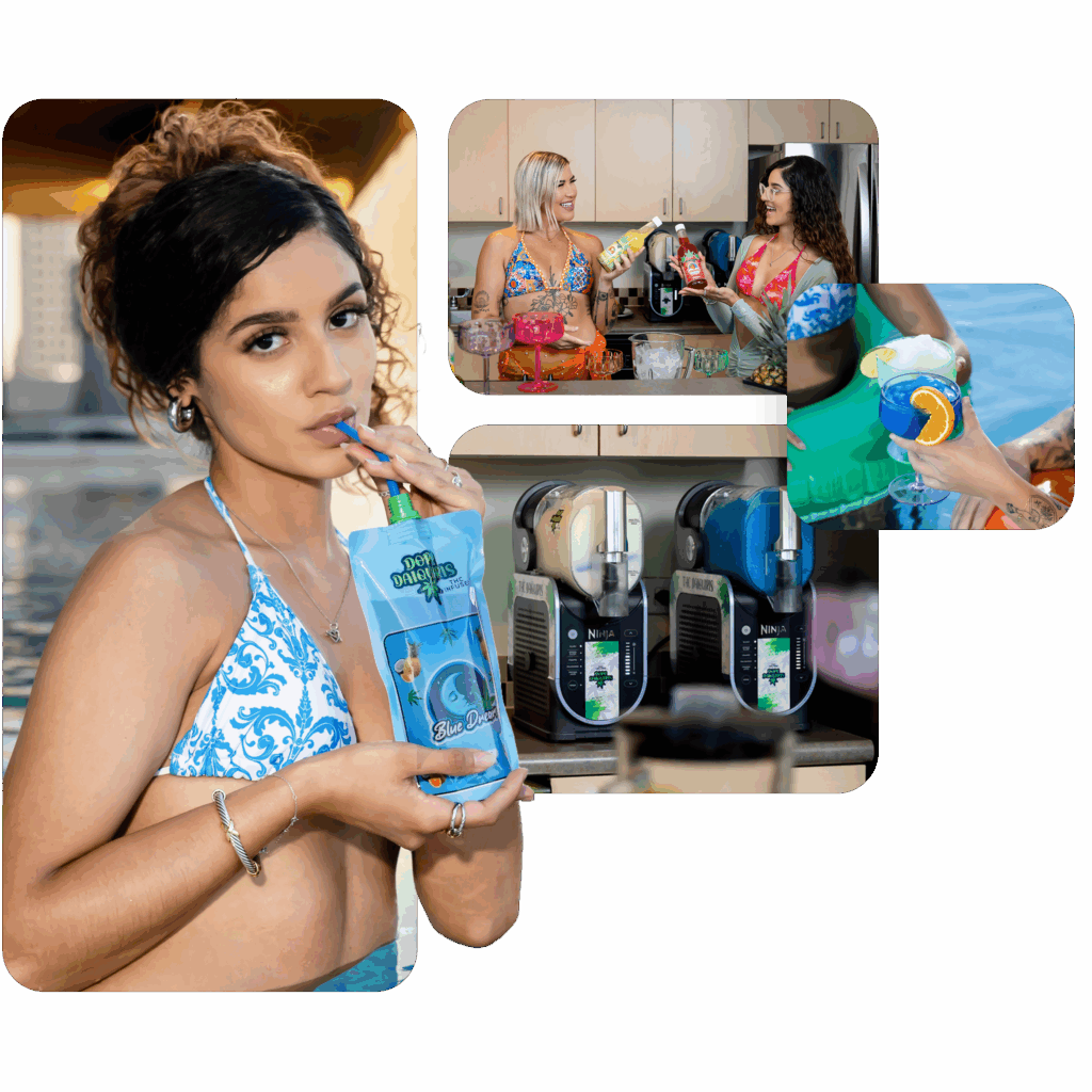 Image of Dope Daiquiris, Cannabis-infused daiquiri keywords: Cannabis, infused, daiquiri, cocktail, marijuana, THC, beverage, mixology, recipe.