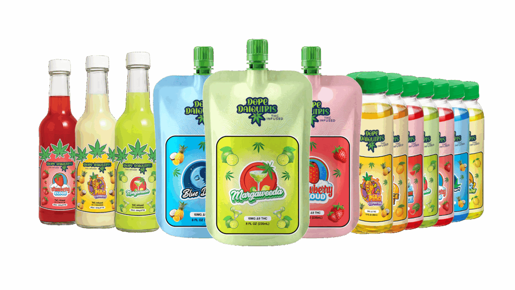 Image of Dope Daiquiris, Cannabis-infused daiquiri keywords: Cannabis, infused, daiquiri, cocktail, marijuana, THC, beverage, mixology, recipe.